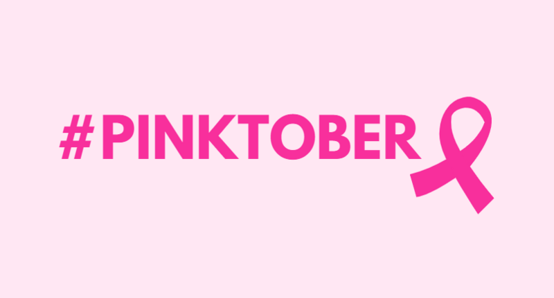 Pinktober rosa Schleife anlässlich Brustkrebs